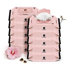 ♥앙블랑♥ 아기물티슈 인디핑크 캡형 72매X10팩