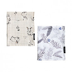 ♥엘라바♥ 라이트 블랭킷 2개 세트 (베이지버니 + 애니멀리프)